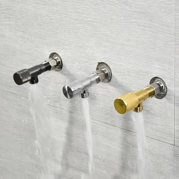 Bathroom Steel T Cock Angle Valve Half Round