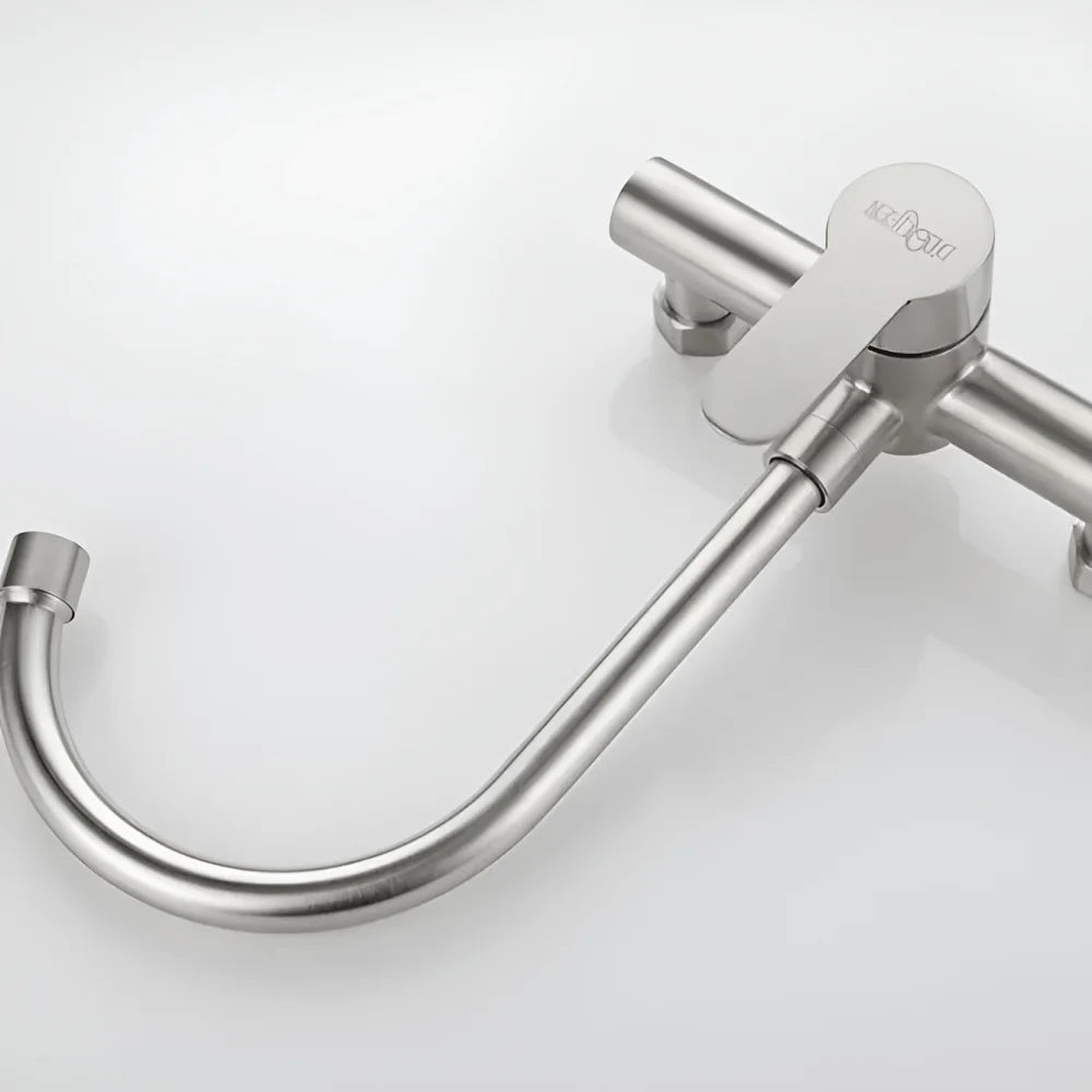 Wall-Mounted Kitchen Mixer – Hot & Cold | SUS304 Stainless Steel