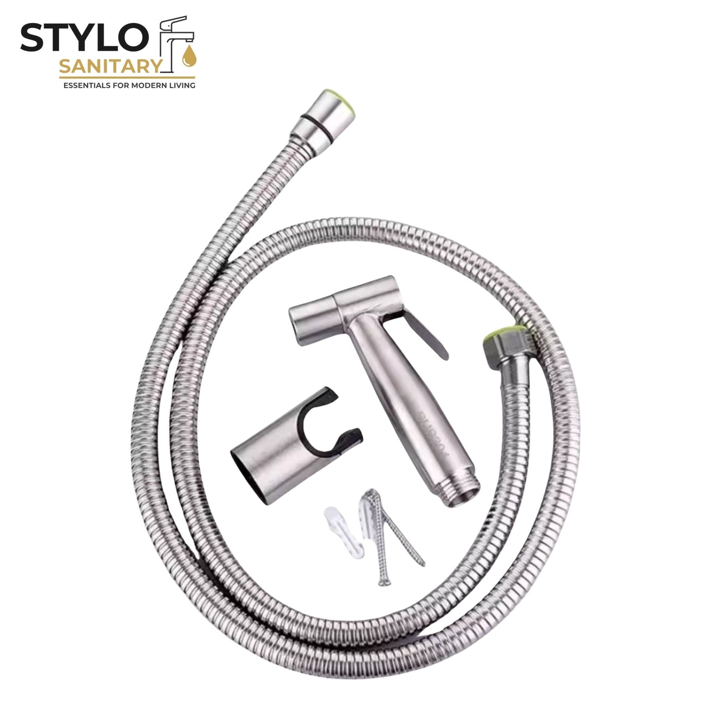 Pack of 3 Premium Toilet Shower Sets (Silver + Black + Golden) | Stainless Steel