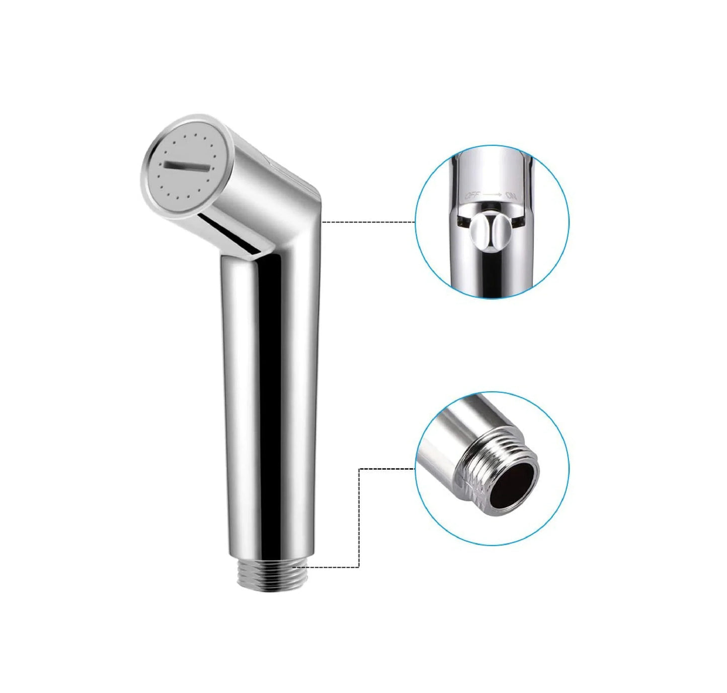 Flow Adjustable Muslim Toilet Shower - 120 cm Hose Chain