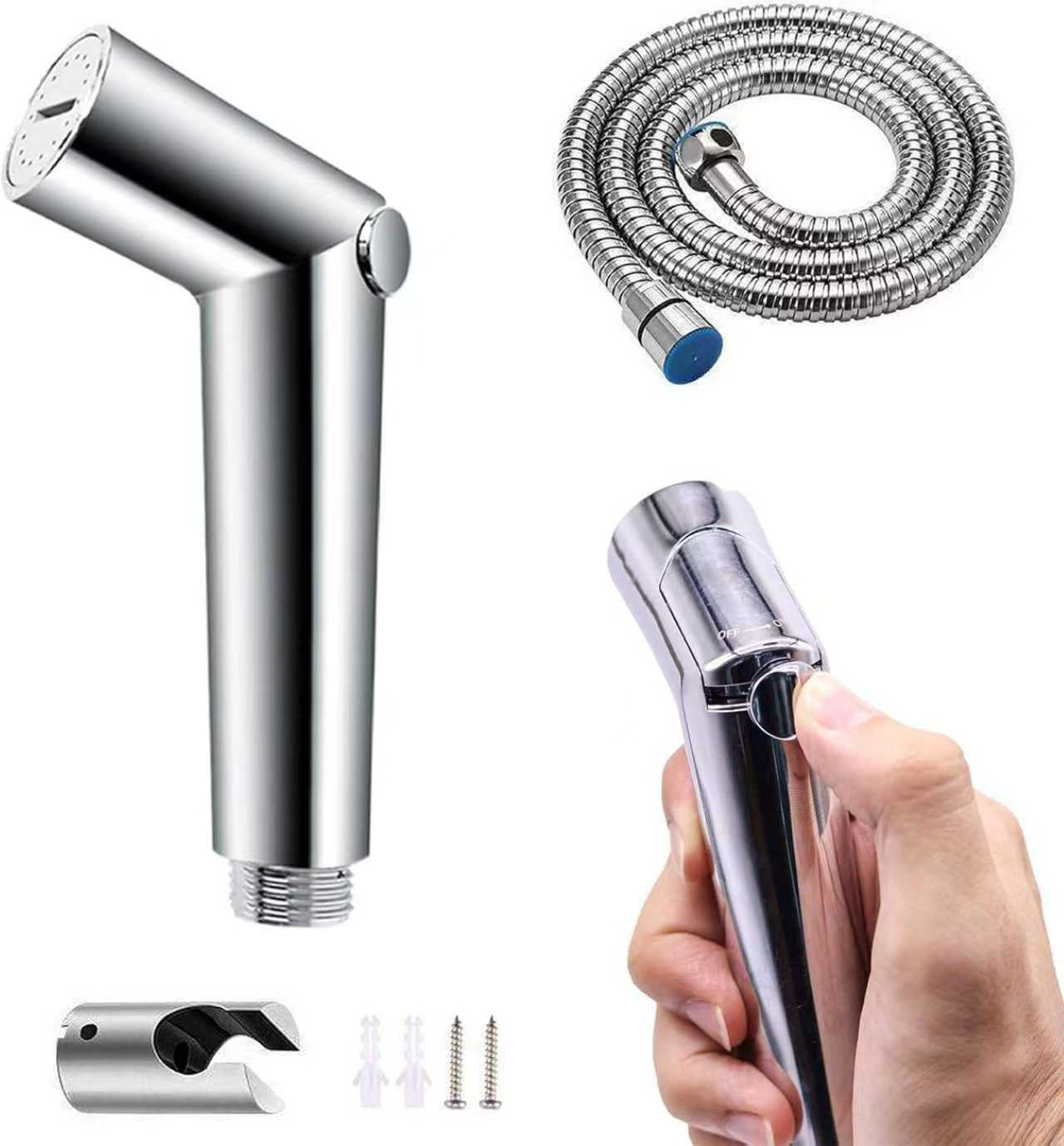 Flow Adjustable Muslim Toilet Shower - 120 cm Hose Chain