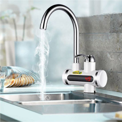 Instant Electric Hot Water Faucet Tap – Digital Display, Fast Heating, 360° Rotatable Stainless Steel Kitchen Sink Mixer
