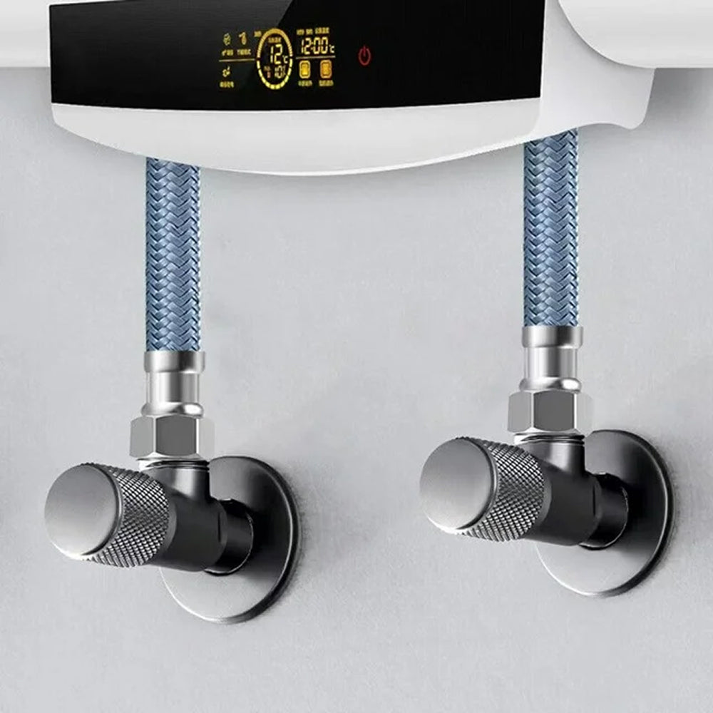 Bathroom Steel T Cock Angle Valve Half Round