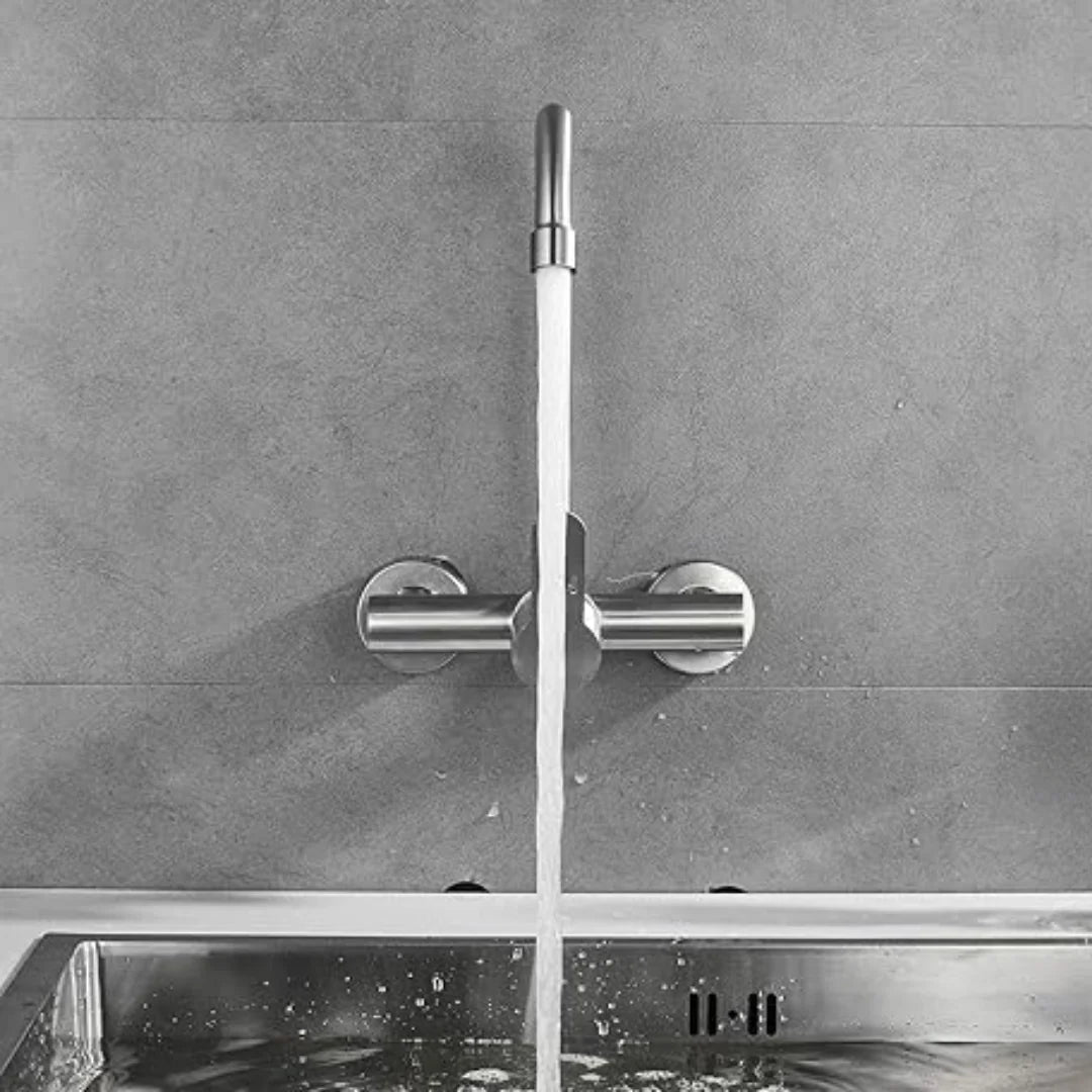 Wall-Mounted Kitchen Mixer – Hot & Cold | SUS304 Stainless Steel