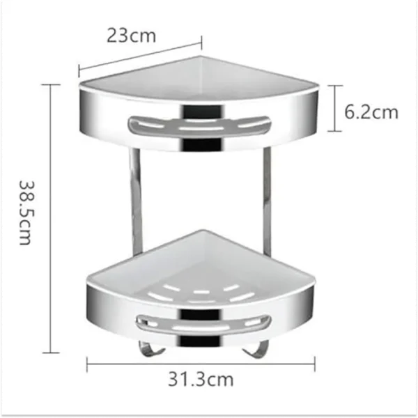 Steel Bathroom Corner With White Basket