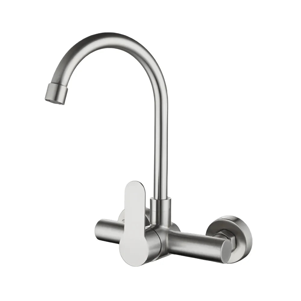 Wall-Mounted Kitchen Mixer – Hot & Cold | SUS304 Stainless Steel