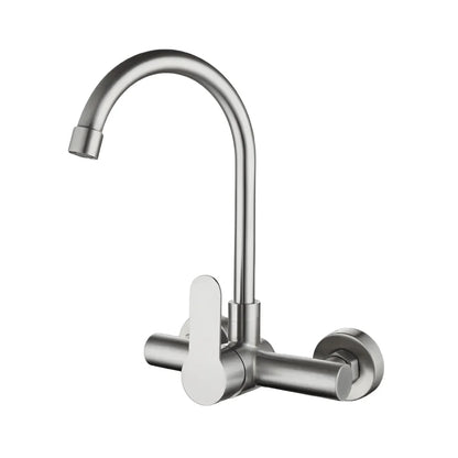 Wall-Mounted Kitchen Mixer – Hot & Cold | SUS304 Stainless Steel