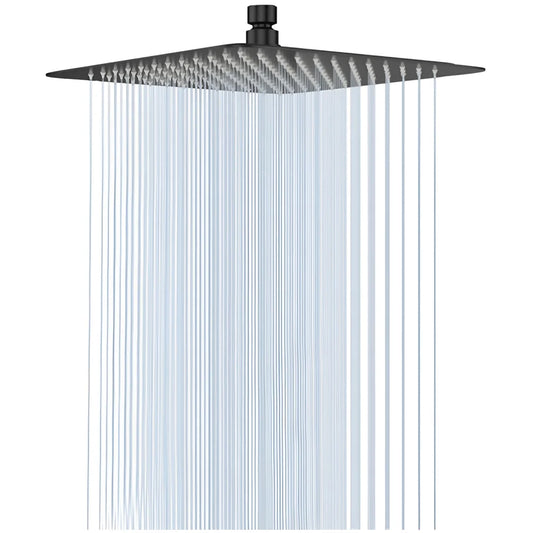 Stainless Steel 304 Overhead Rain Shower Matte Black