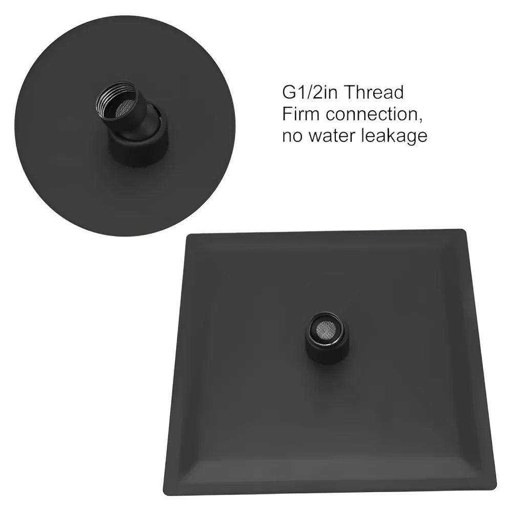 Stainless Steel 304 Overhead Rain Shower Matte Black