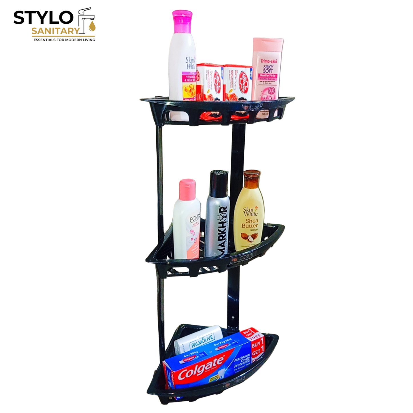 Multi Purpose Corner Shelf ABS Plastic