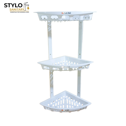 Multi Purpose Corner Shelf ABS Plastic