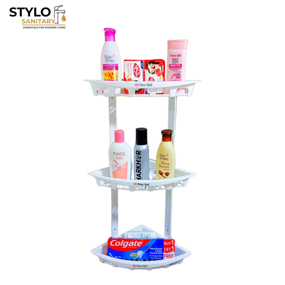 Multi Purpose Corner Shelf ABS Plastic