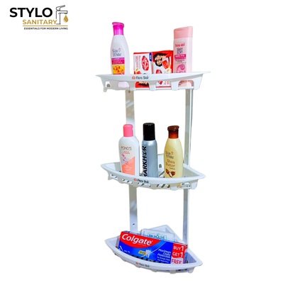 Multi Purpose Corner Shelf ABS Plastic