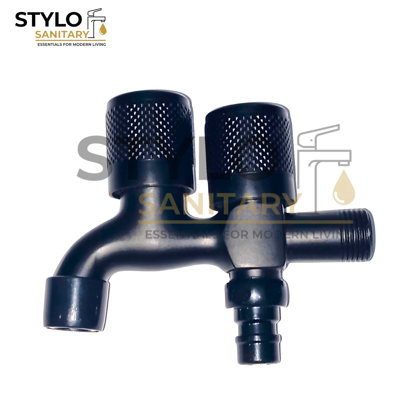 Double Bib Cock  Stainless Steel SUS 304 Half Round