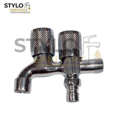 Double Bib Cock  Stainless Steel SUS 304 Half Round