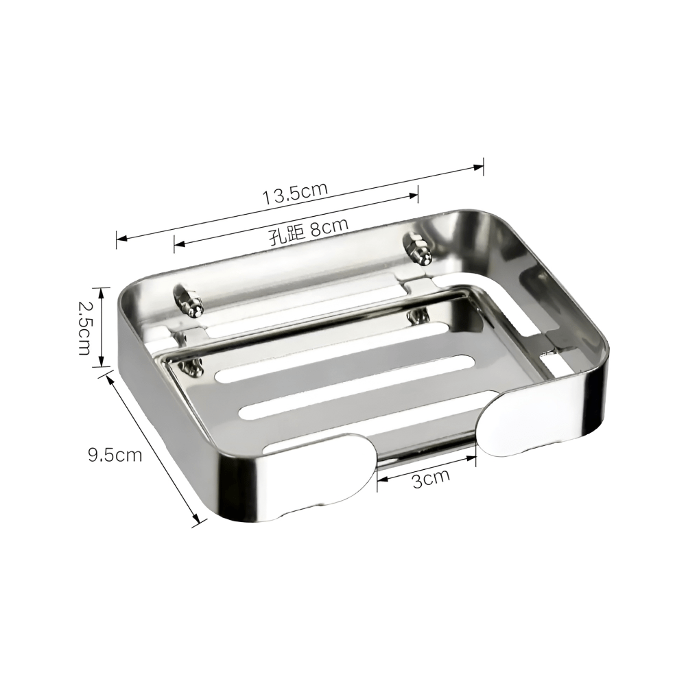 Soap Dish Stainless Steel SIlver & Black
