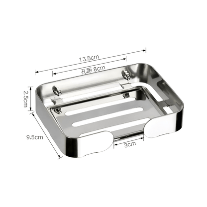 Soap Dish Stainless Steel SIlver & Black