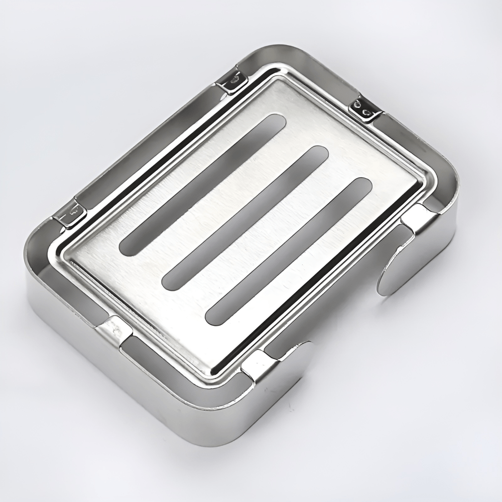 Soap Dish Stainless Steel SIlver & Black