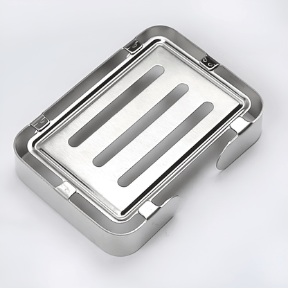 Soap Dish Stainless Steel SIlver & Black