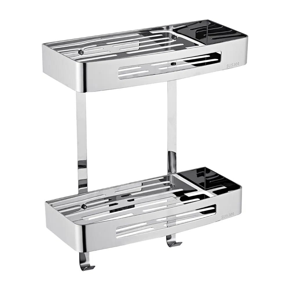 Premium SUS304 Stainless Steel Wall-Mounted Bathroom Shelf