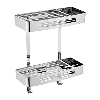 Premium SUS304 Stainless Steel Wall-Mounted Bathroom Shelf