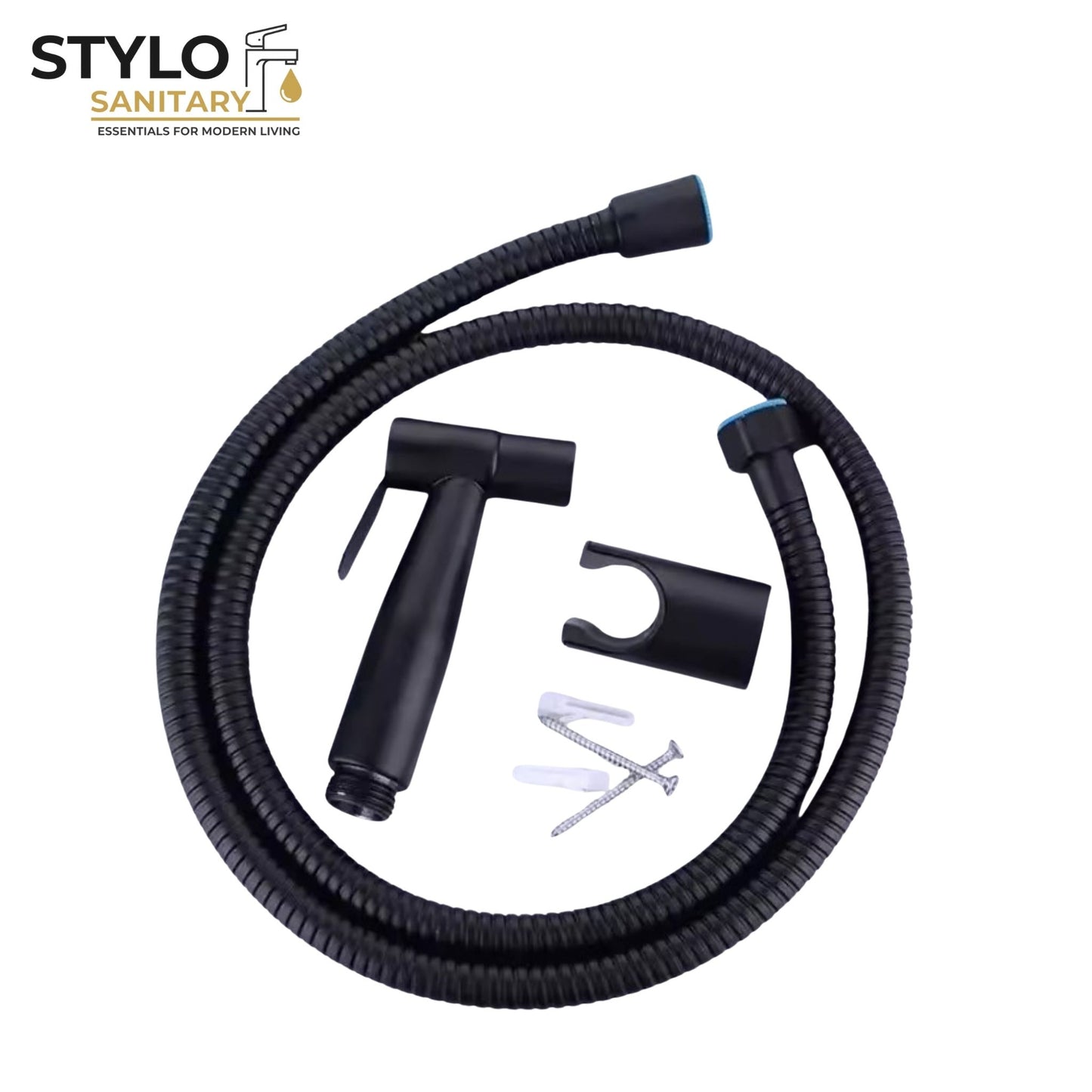 Pack of 3 Premium Toilet Shower Sets (Silver + Black + Golden) | Stainless Steel