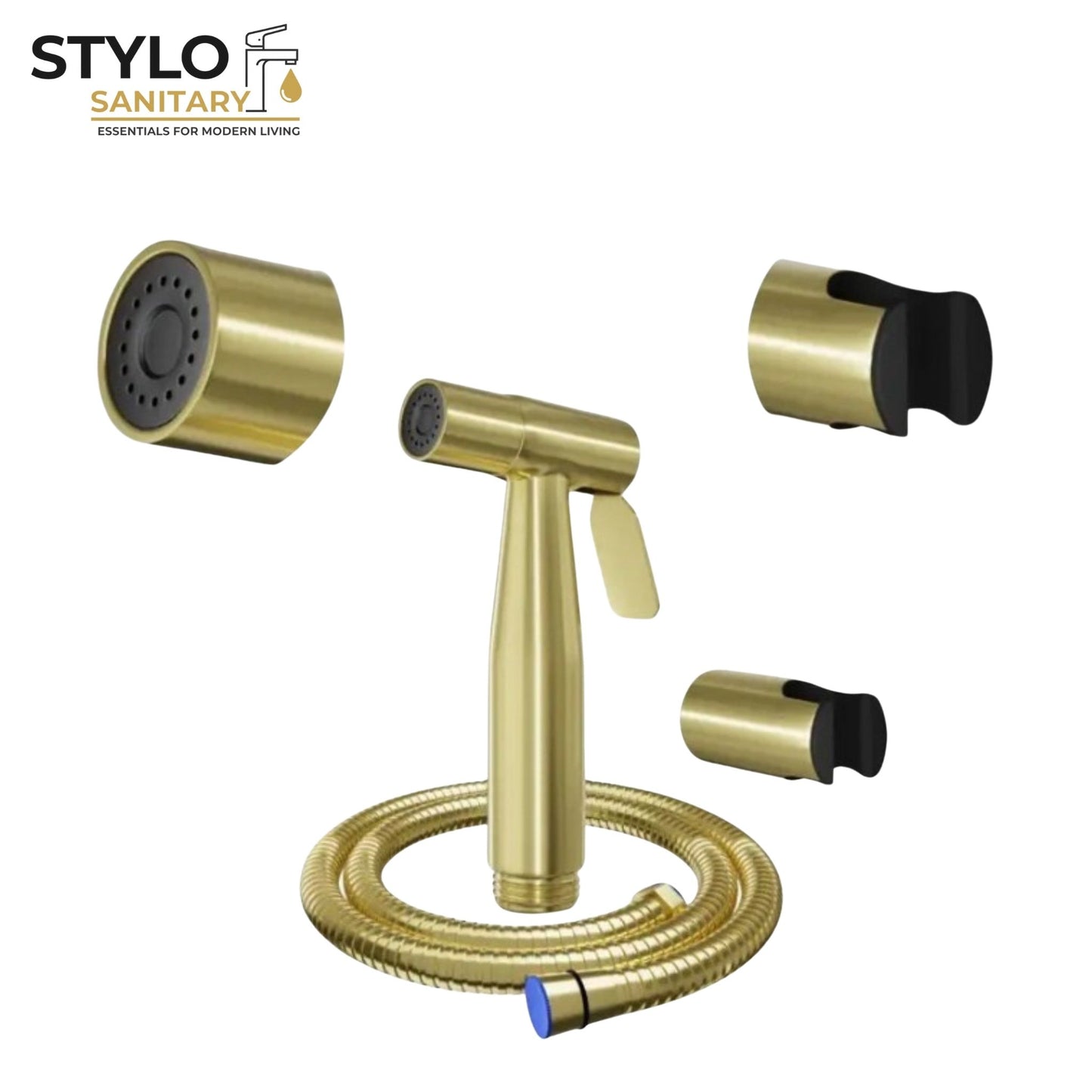 Pack of 3 Premium Toilet Shower Sets (Silver + Black + Golden) | Stainless Steel