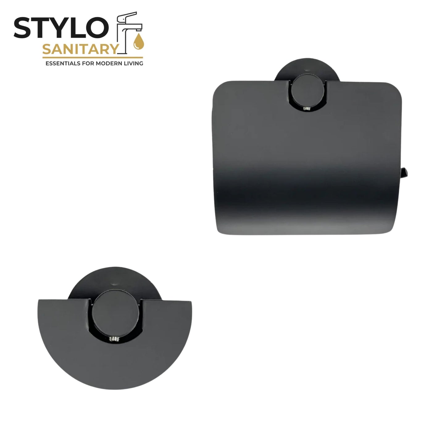 6 piece Bathroom Acessories Set-Stainless Steel-Silver & Black