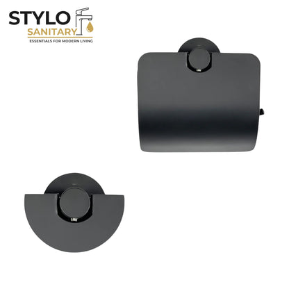 6 piece Bathroom Acessories Set-Stainless Steel-Silver & Black