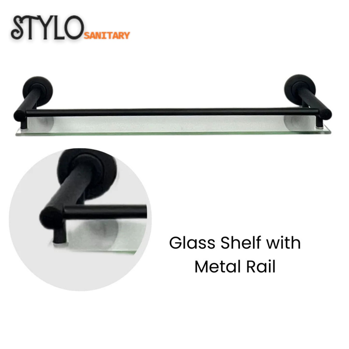 6pc Bathroom Acessories Set-Scratchless Aluminium-Silver & Black