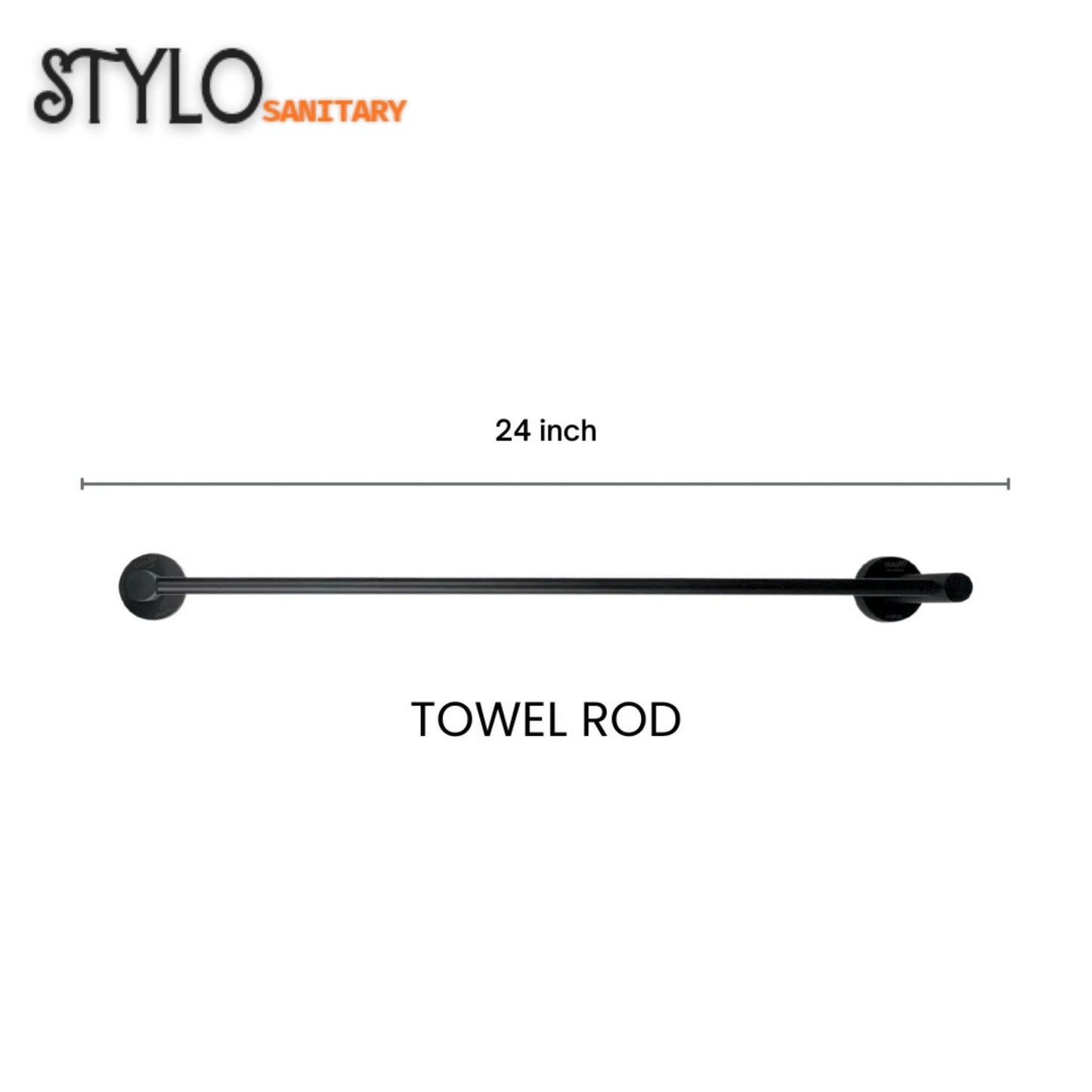 6pc Bathroom Acessories Set-Scratchless Aluminium-Silver & Black