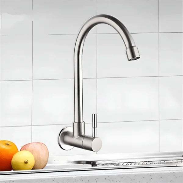 Wall Mounted Single Tap For Kitchen (Stainless steel)