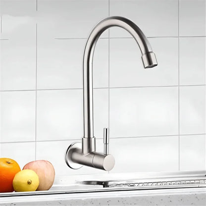 Wall Mounted Single Tap For Kitchen (Stainless steel)